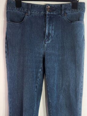 Coldwater Creek Jeans Straight Leg Medium Wash Blue - Size Petite 8